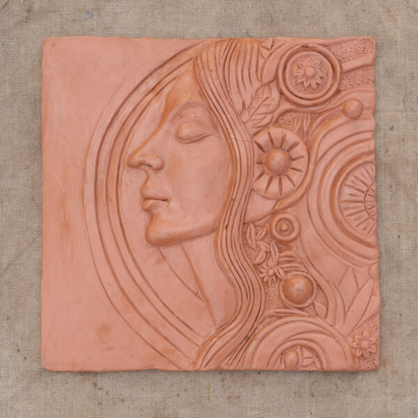 Handcrafted Terracotta Wall Art – Graceful Feminine Beauty