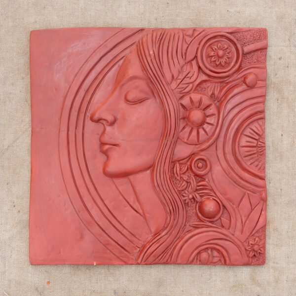 Handcrafted Terracotta Wall Art – Graceful Feminine Beauty