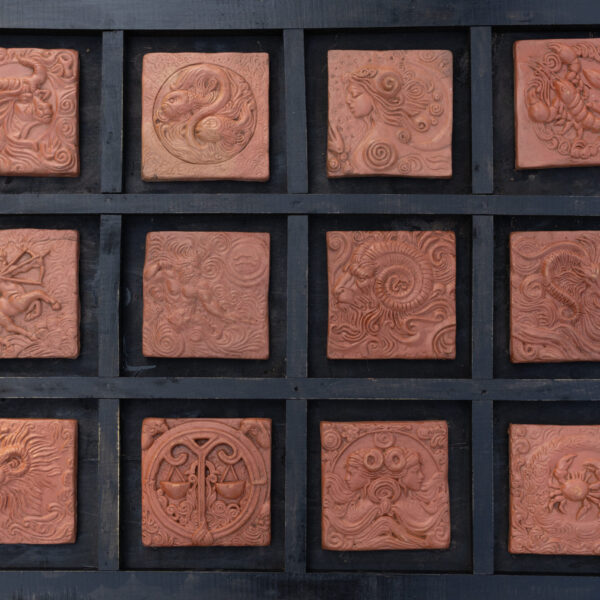Handcrafted Terracotta Wall Art – "Zodiac Signs Collection"