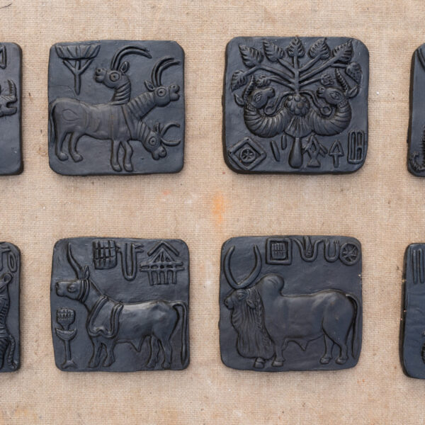 Handcrafted Black Terracotta Wall Art – "Indus Valley Civilization Series"